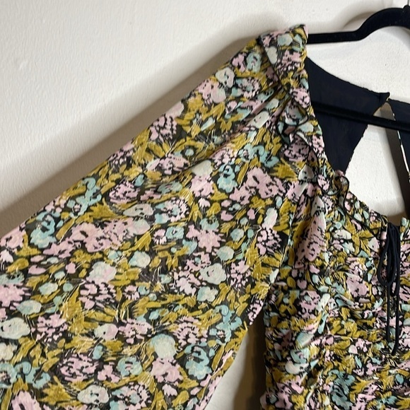 Free People | Mabel Floral Ruched Cropped Fit Size XS - Picture 4 of 8